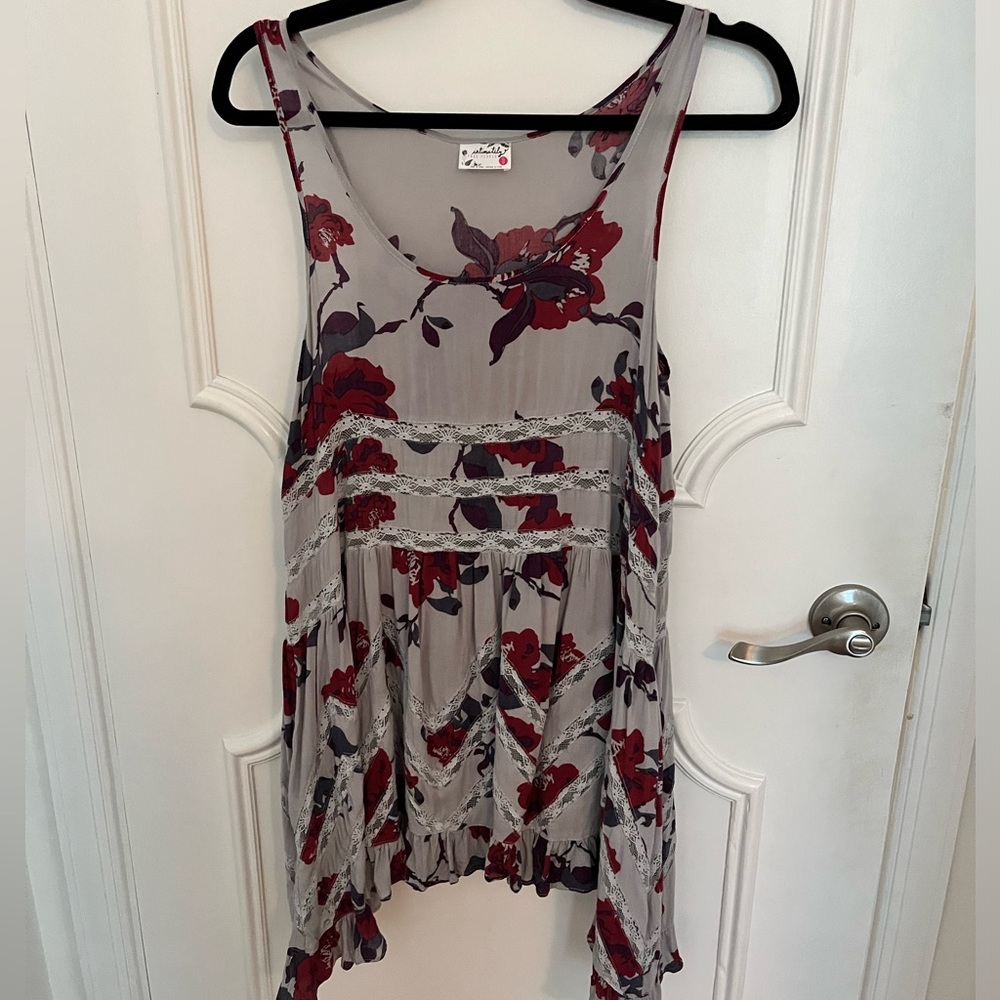 INTIMATELY FREE PEOPLE Voile and Lace Trapeze Slip Tunic